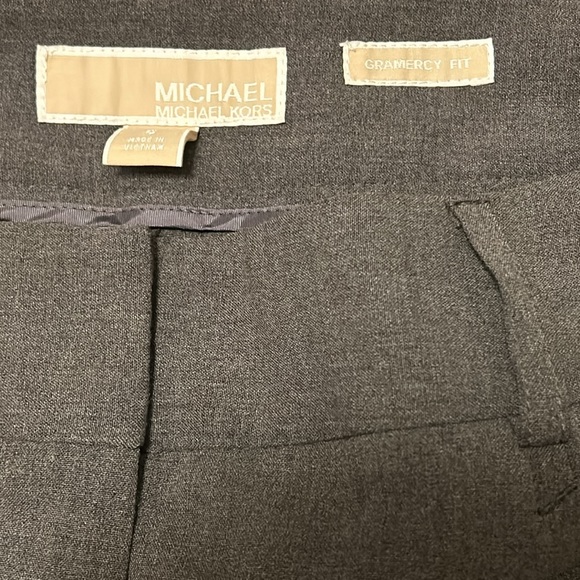 EUC Michael Kors Black Gramercy Fit Trousers size 6 charcoal gray - Picture 5 of 7